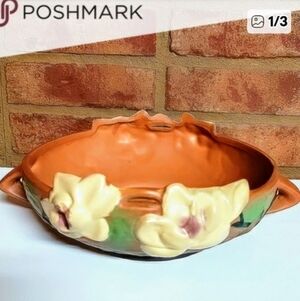 Vintage Floral Ceramic Bowl